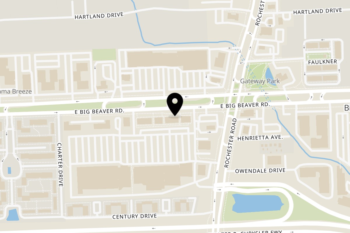 Map showing the location of Poke Poke - Sushi Unrolled Troy on 862 E Big Beaver Rd in Troy